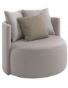 Totti rotérbar lounge havestol i aluminium og agora H65 cm - Ecru