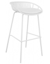 Rio bar havestol i metal og polycarbonat H90 cm - Hvid