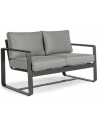 Merrigan loungesofa i aluminium og olefin B134 cm - Charcoal/Mørkegrå