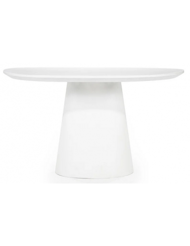 Billede af Elin rundt spisebord i glasfiber og magnesium Ø130 cm - Mat hvid