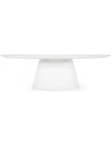Se Elin ovalt spisebord i glasfiber og magnesium 250 x 110 cm - Mat hvid hos Lepong.dk