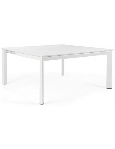Billede af Konnor havebord med udtræk i aluminium 110 - 160 x 160 cm - Hvid