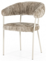 Lizzy spisebordsstol i metal og polyester H79 cm - Beige/Taupe