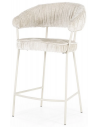 Lizzy barstol i metal og polyester H96 cm - Beige