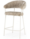 Lizzy barstol i metal og polyester H96 cm - Beige/Taupe