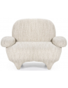 Jayden lænestol i ruflet polyester B106 cm - Beige