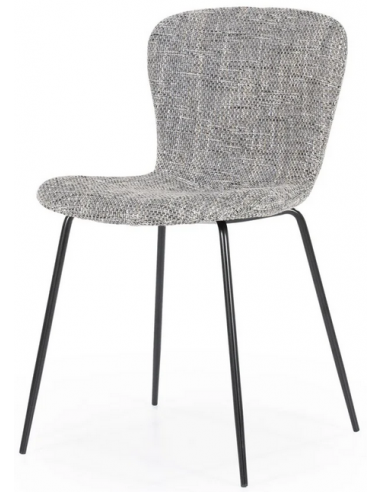Se Lass spisebordsstol i metal og polyester H80 cm - Sort/Antracit hos Lepong.dk