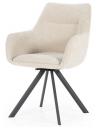 Bliss rotérbar spisebordsstol i metal og polyester H88 cm - Sort/Taupe