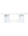 Seki organisk spisebord i glasfiber og magnesium 200 x 110 cm - Mat hvid