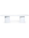 Seki organisk spisebord i glasfiber og magnesium 250 x 110 cm - Mat hvid