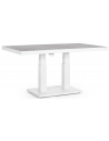 Truman højdejustérbart havebord i aluminium og keramik 140 x 85 cm - Hvid/Betongrå