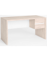 Tom skrivebord i møbelplade B136,3 cm - Lys træeffekt/Hvid
