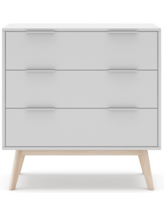 Kommode hvid egetræ