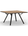 Beni spisebord i metal og møbelplade 136 x 136 cm - Natur/Sort træstruktur