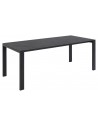 Brent spisebord i stål og keramik 200 x 90 cm - Sort/Mørkegrå