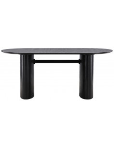 Ovalt spisebord sort 2