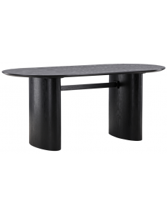 Ovalt spisebord sort