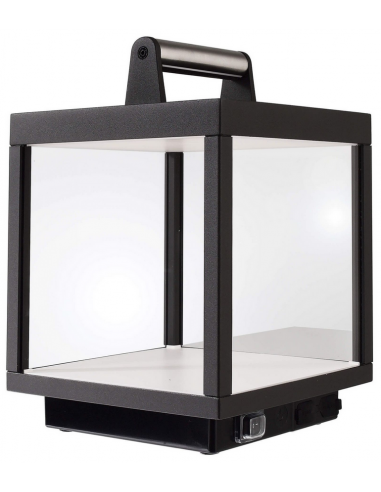 Se Lacertae inden-/udendørs trådløs bordlampe H26,7 cm 5W LED - Mørkegrå hos Lepong.dk