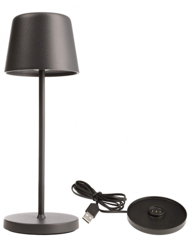 Billede af Canis Mini inden-/udendørs trådløs bordlampe H20,8 cm 2,3W LED - Mat mørkegrå