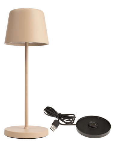 Billede af Canis Mini inden-/udendørs trådløs bordlampe H20,8 cm 2,3W LED - Mat beige