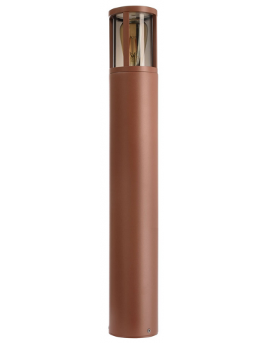 Billede af Facado II bedlampe i aluminium og polycarbonat H65 cm 1 x E27 - Rust/Røget