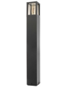 Facado II bedlampe i aluminium og polycarbonat H65 cm 1 x E27 - Mørkegrå/Røget