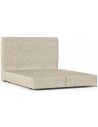 Yuma sengeramme i chenille med sengegavl 120 x 200 cm - Lys beige