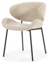 Tess spisebordsstol i metal og bouclé H72 cm - Sort/Sand