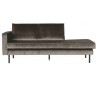 Daybed sofa i velour B206 cm - Taupe
