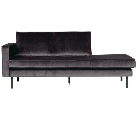 Daybed sofa i velour B206 cm - Rød