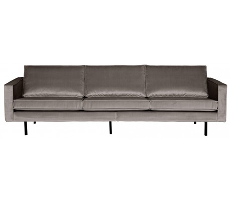 Rodeo 3-personers sofa i velour B277 cm – Taupe