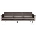 3-personers sofa i velour B277 cm - Rust