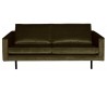 2,5-personers sofa i velour B190 cm - Mørkegrøn