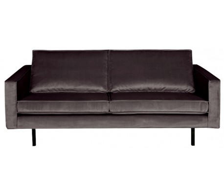 2,5-personers sofa i velour B190 cm – Antracit