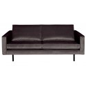 2,5-personers sofa i velour B190 cm - Oliven