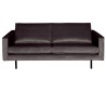 2,5-personers sofa i velour B190 cm - Antracit