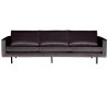 3-personers sofa i velour B277 cm - Antracit