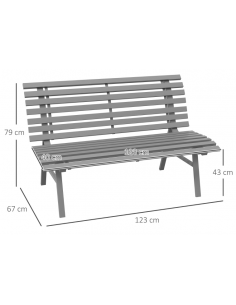 Havebænk i aluminium B123... 2