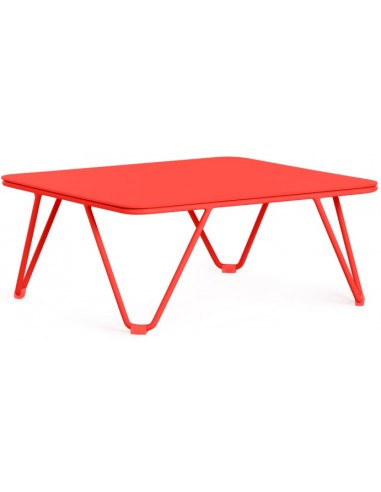 Billede af Diabla Valentina lounge havebord i stål og aluminium 60 x 53 cm - Rød/Rød