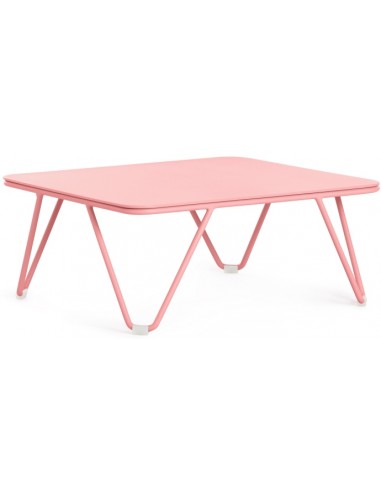 Se Diabla Valentina lounge havebord i stål og aluminium 60 x 53 cm - Pink/Pink hos Lepong.dk
