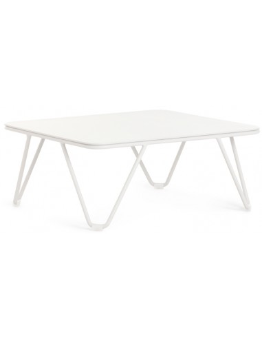 Billede af Diabla Valentina lounge havebord i stål og aluminium 60 x 53 cm - Hvid/Hvid