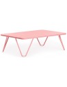 Diabla Valentina lounge havebord i stål og aluminium 80 x 53 cm - Pink/Pink