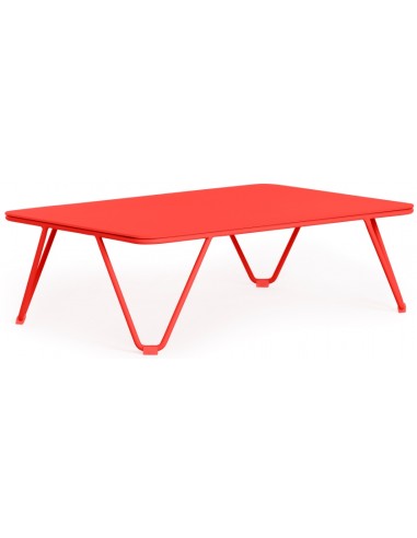 Billede af Diabla Valentina lounge havebord i stål og aluminium 80 x 53 cm - Rød/Rød