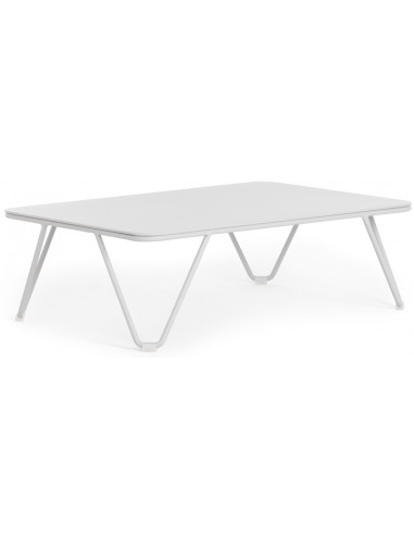 Billede af Diabla Valentina lounge havebord i stål og aluminium 80 x 53 cm - Grå/Grå