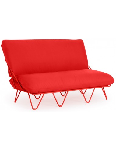 Billede af Diabla Valentina loungesofa i stål og tekstil 136 x 85 cm - Rød/Rød