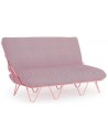 Diabla Valentina loungesofa i stål og tekstil 136 x 85 cm - Pink/Hexagon pink