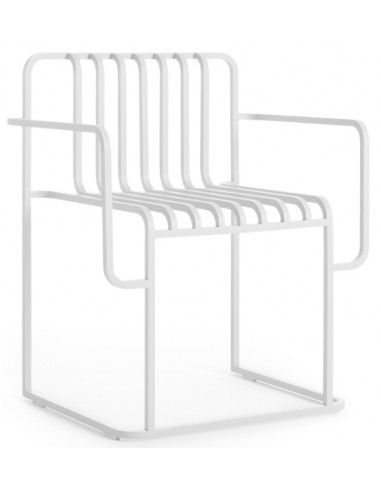 Billede af Diabla Grill havestol med armlæn i aluminium H77 cm - Grå