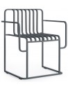 Diabla Grill havestol med armlæn i aluminium H77 cm - Antracit