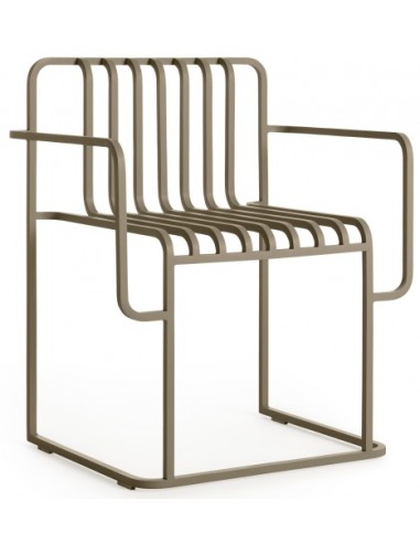 Billede af Diabla Grill havestol med armlæn i aluminium H77 cm - Bronze