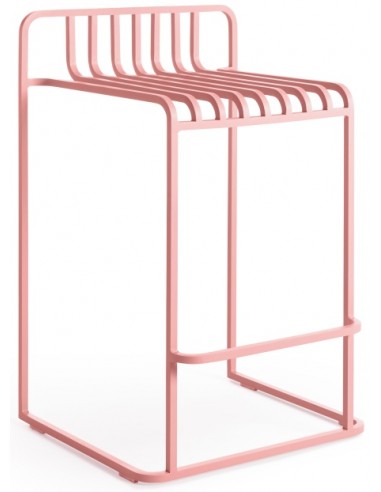 Se Diabla Grill bar havestol i aluminium H83 cm - Pink hos Lepong.dk